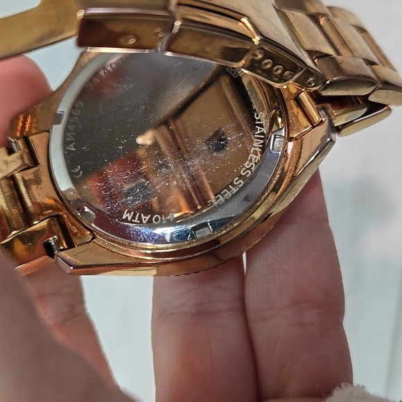 Fossil Gold-Tone AM4569 Rose Gold 7417200 Stainless Syeel 10ATM Watch - Picture 8 of 8